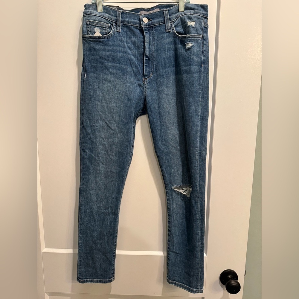 Joes Women’s Jeans size 31 Flawless high rise skinny crop blue jeans distressed